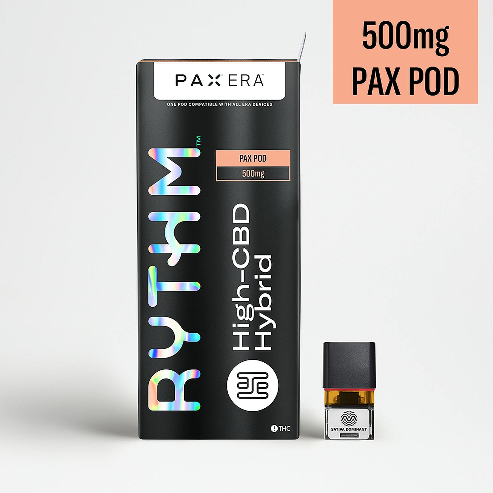 RYTHM RYTHM HighCBD Hybrid PAX Pod Doc Brownie 500mg Leafly
